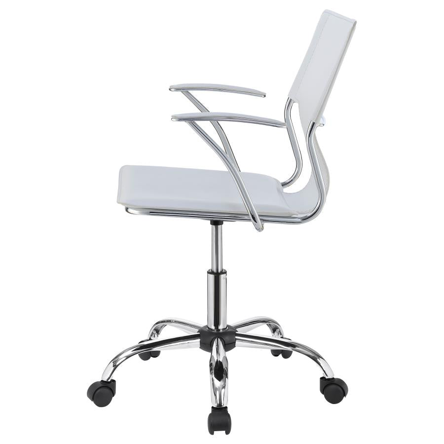 Himari White Office Chair - furniture place usa