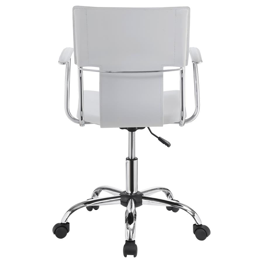 Himari White Office Chair - furniture place usa