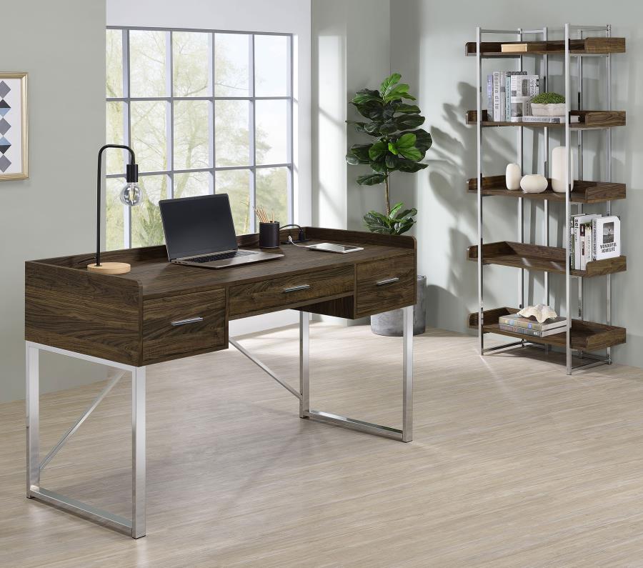 Angelica Brown Writing Desk - furniture place usa