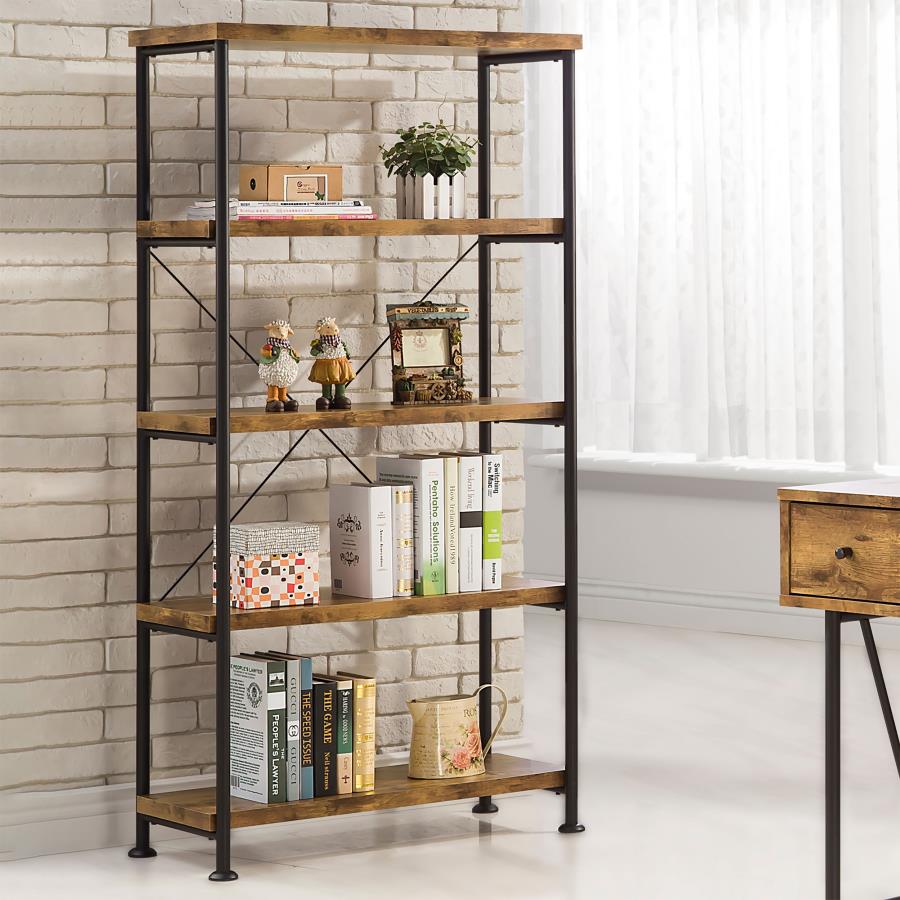 Analiese Brown Bookcase - furniture place usa
