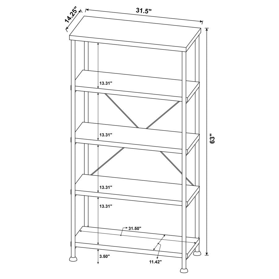 Analiese Brown Bookcase - furniture place usa