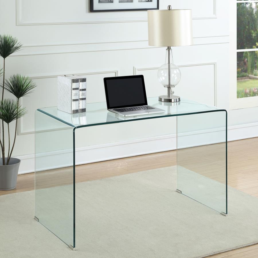 Ripley Clear Writing Desk - furniture place usa