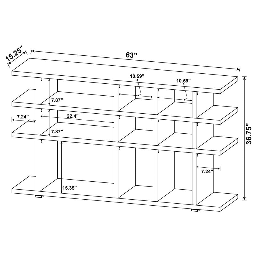 Santos Brown Console Bookcase - furniture place usa