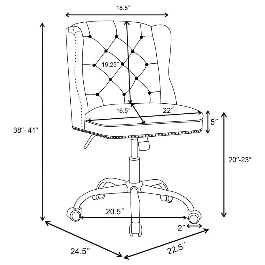 Julius Black Office Chair - furniture place usa