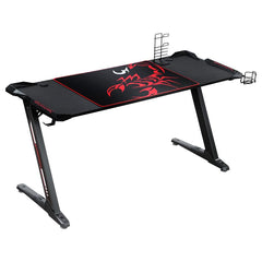 Brocton Black Gaming Desk - furniture place usa