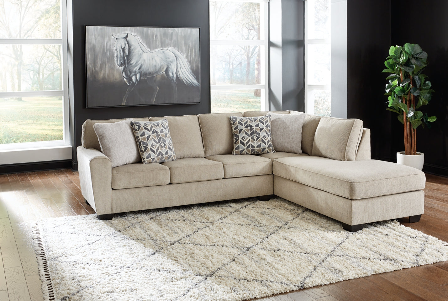 Decelle 2-Piece Sectional with Ottoman - PKG011013 - furniture place usa