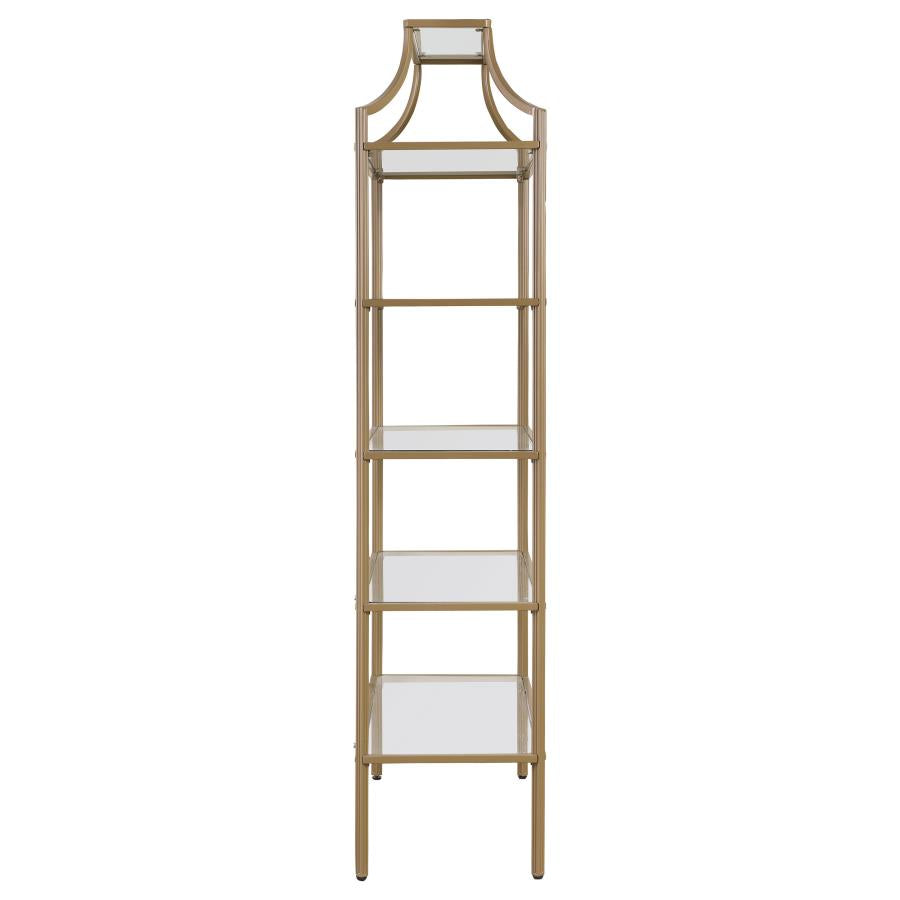 Serena Gold Bookcase - furniture place usa