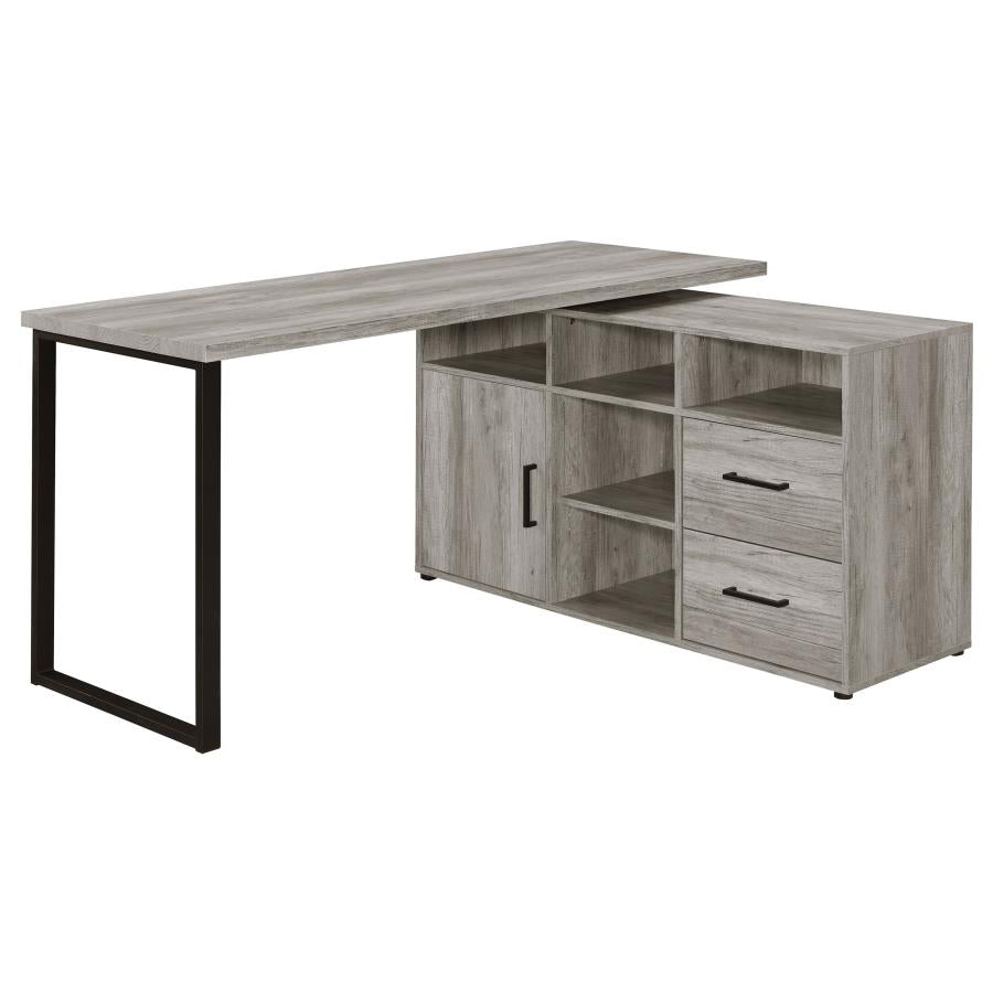 Hertford Grey L-shape Desk - furniture place usa