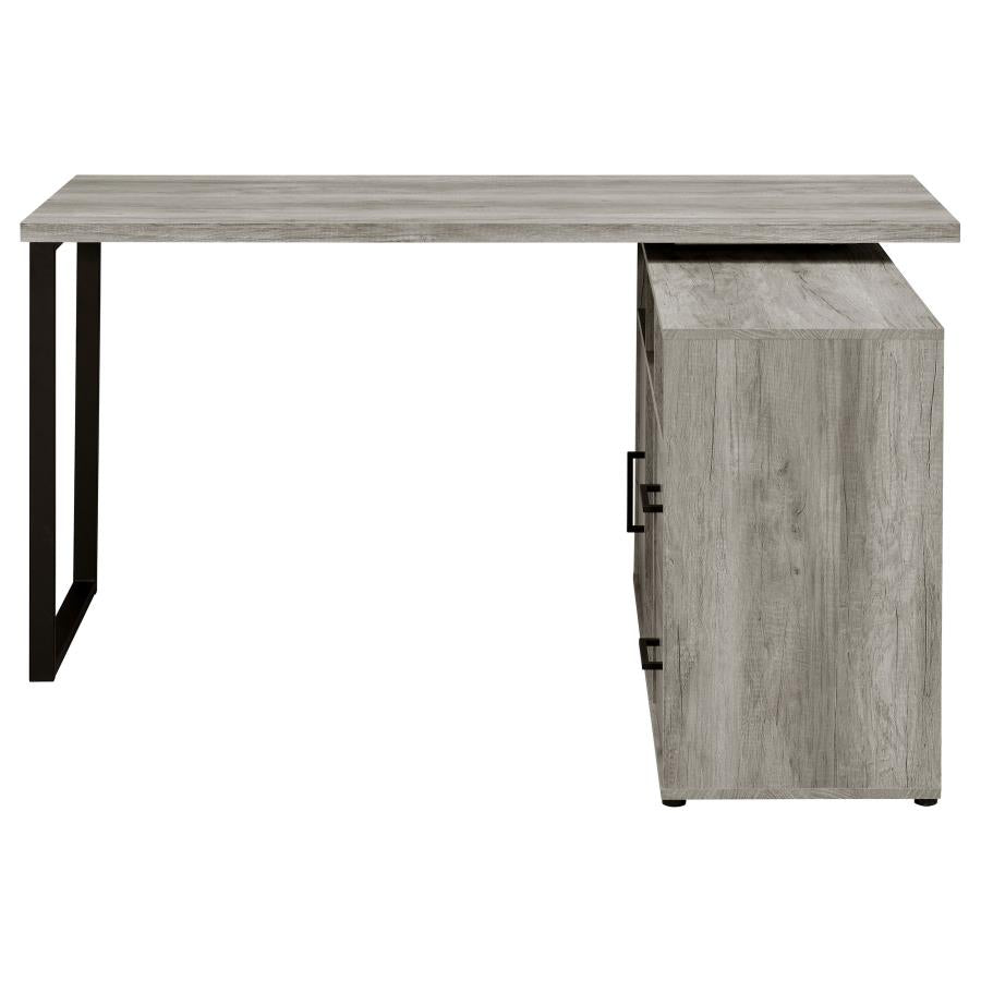 Hertford Grey L-shape Desk - furniture place usa