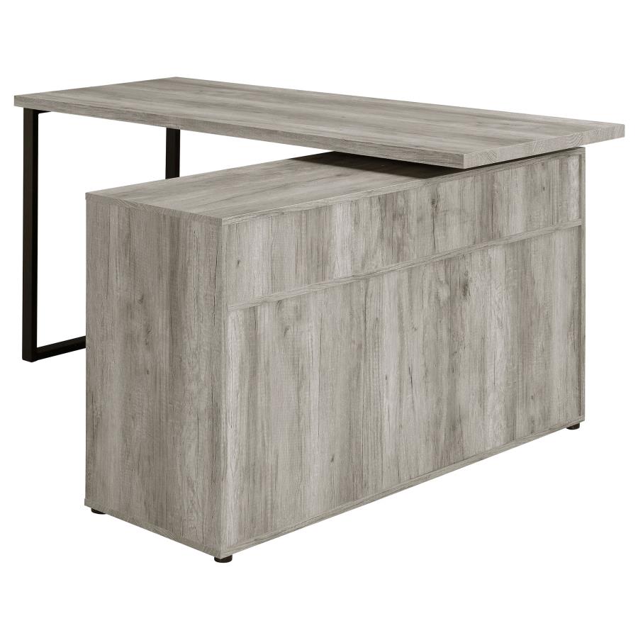 Hertford Grey L-shape Desk - furniture place usa