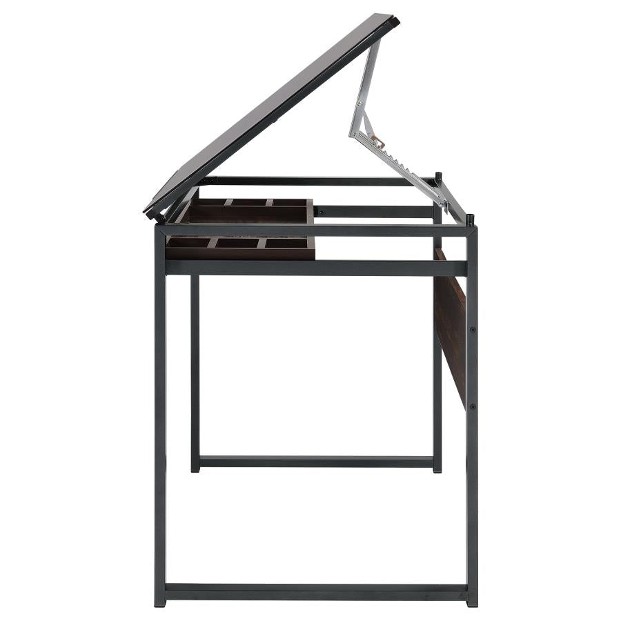 Pantano Grey Drafting Desk - furniture place usa