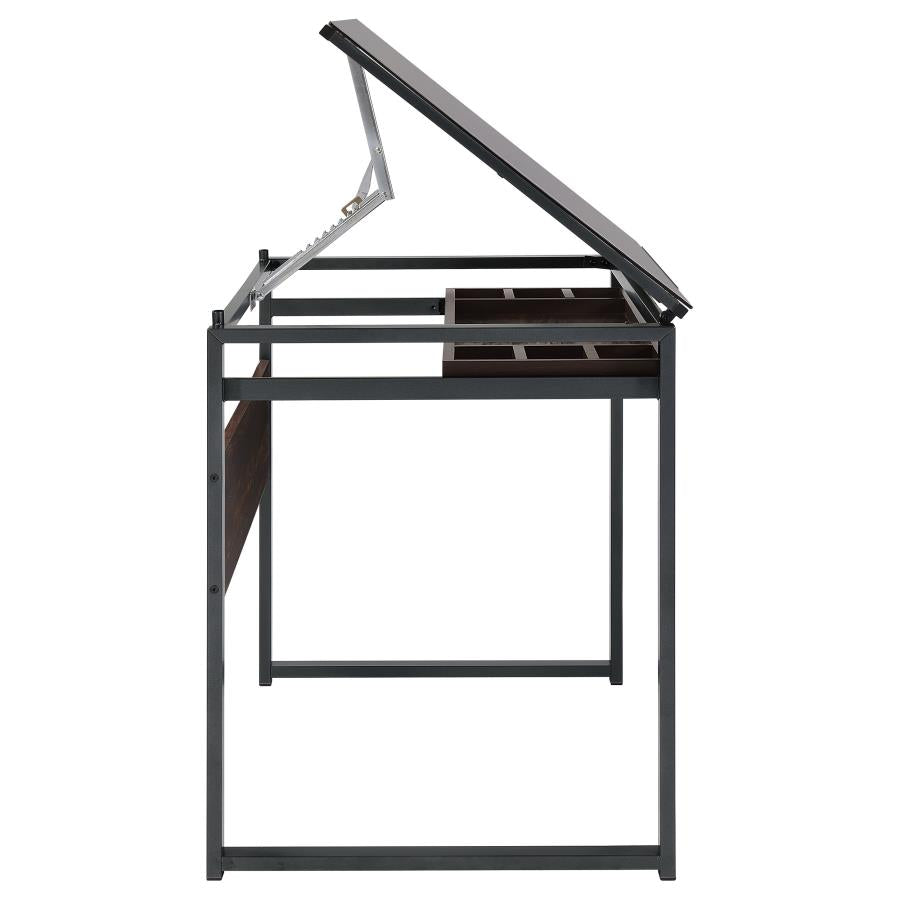 Pantano Grey Drafting Desk - furniture place usa