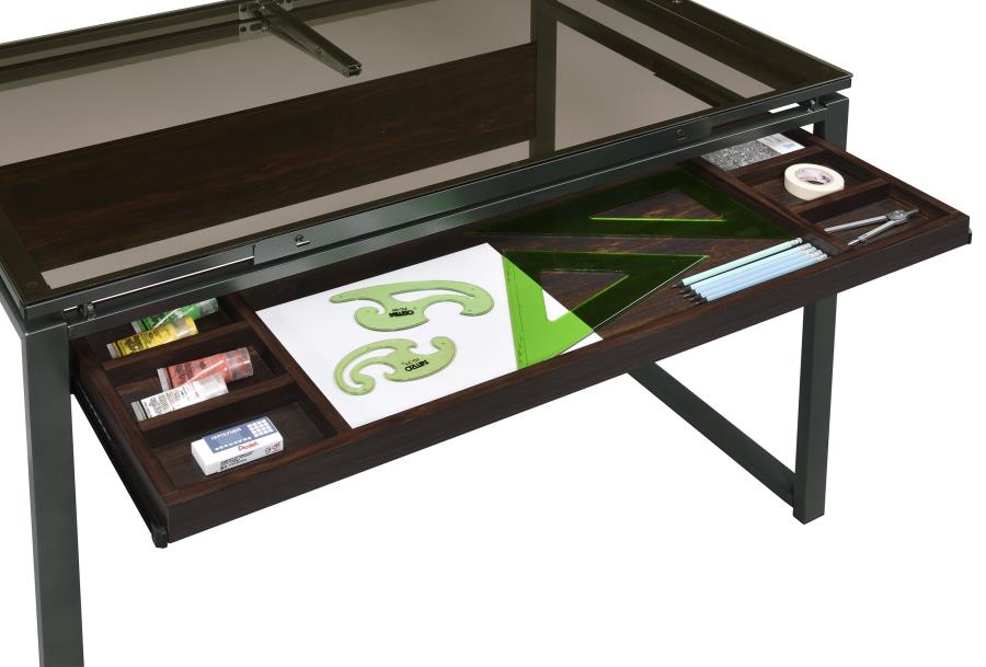 Pantano Grey Drafting Desk - furniture place usa