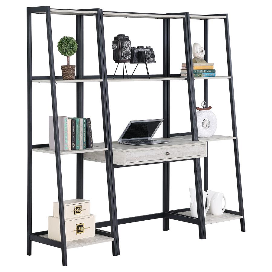 Pinckard Grey 3 Pc Desk Set - furniture place usa