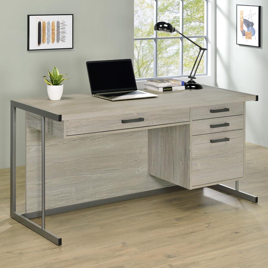 Loomis Grey Computer Desk - furniture place usa