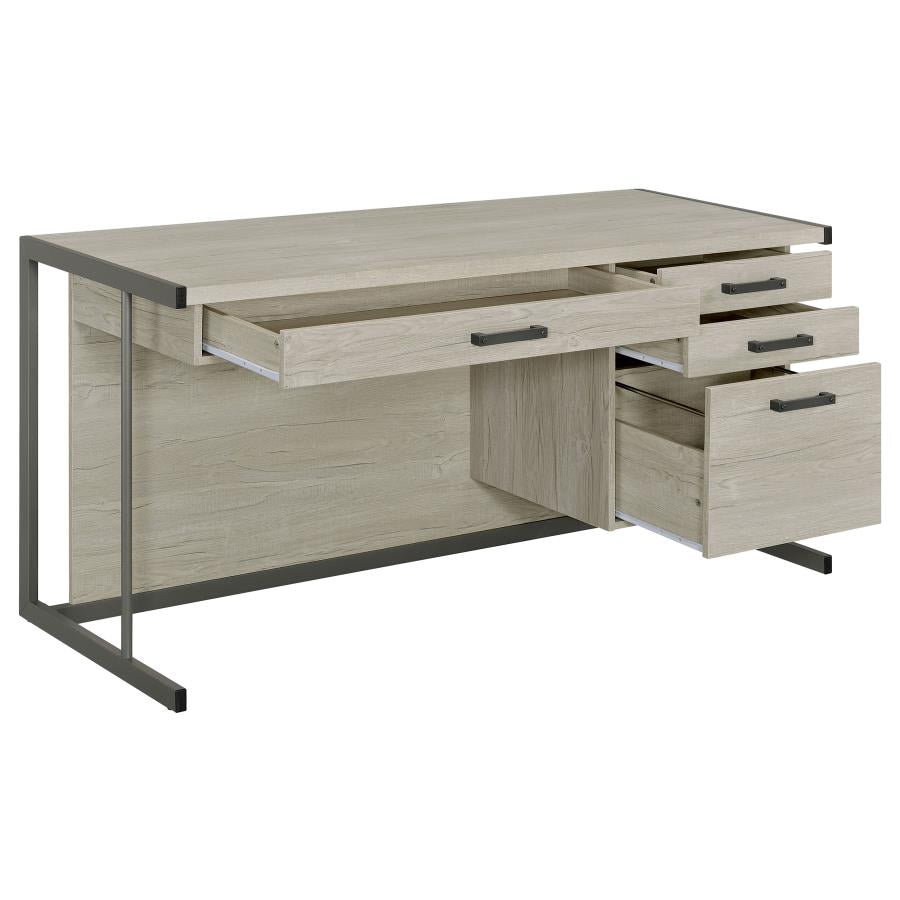 Loomis Grey Computer Desk - furniture place usa