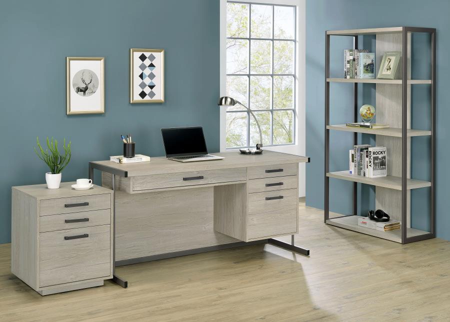 Loomis Grey Computer Desk - furniture place usa