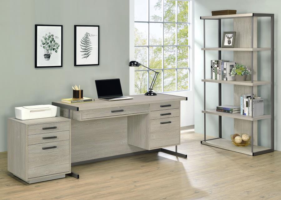 Loomis Grey Computer Desk - furniture place usa
