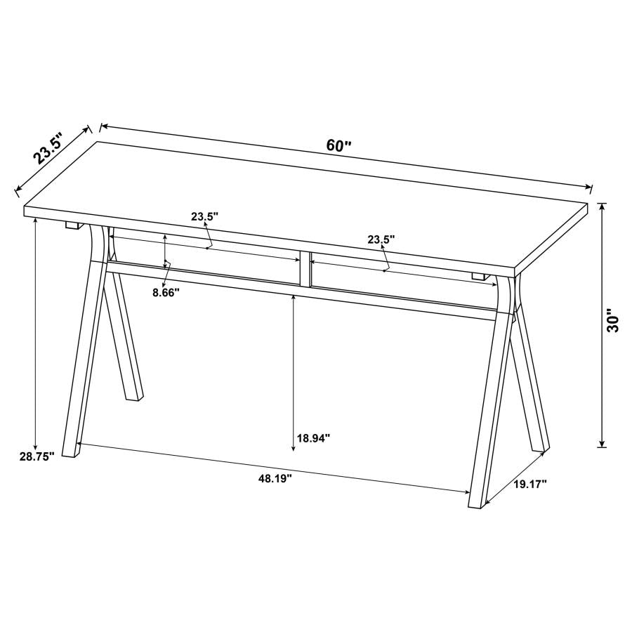 Tatum Grey Writing Desk - furniture place usa