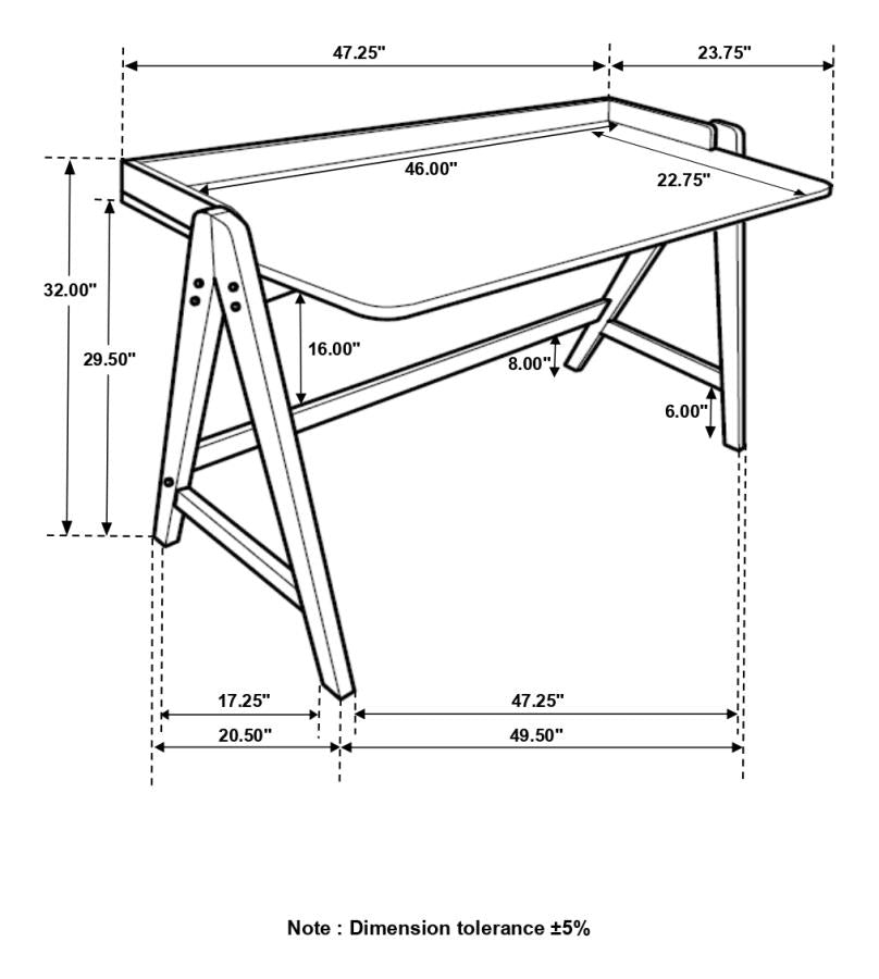 Raul Brown Writing Desk - furniture place usa