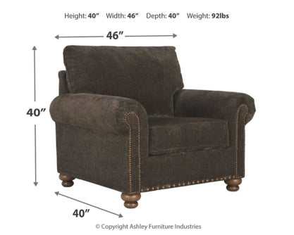 Stracelen Chair and Ottoman - furniture place usa