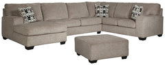 Ballinasloe 3-Piece Sectional with Ottoman - furniture place usa
