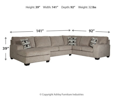 Ballinasloe 3-Piece Sectional with Chaise - 80703S1 - furniture place usa