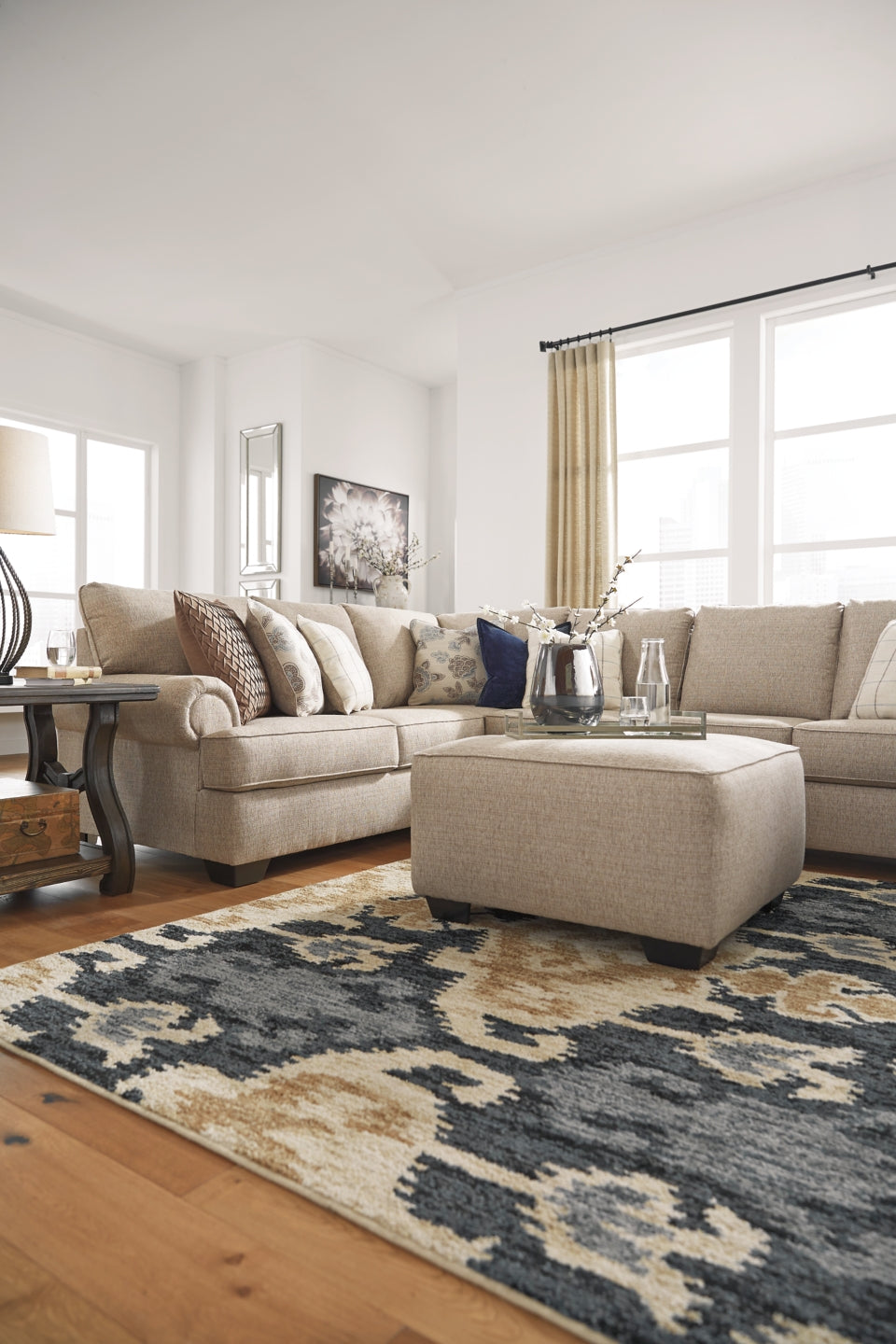 Baceno Oversized Ottoman - furniture place usa