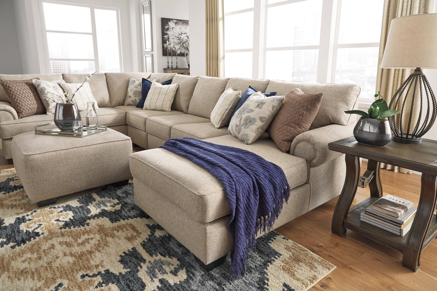 Baceno Oversized Ottoman - furniture place usa