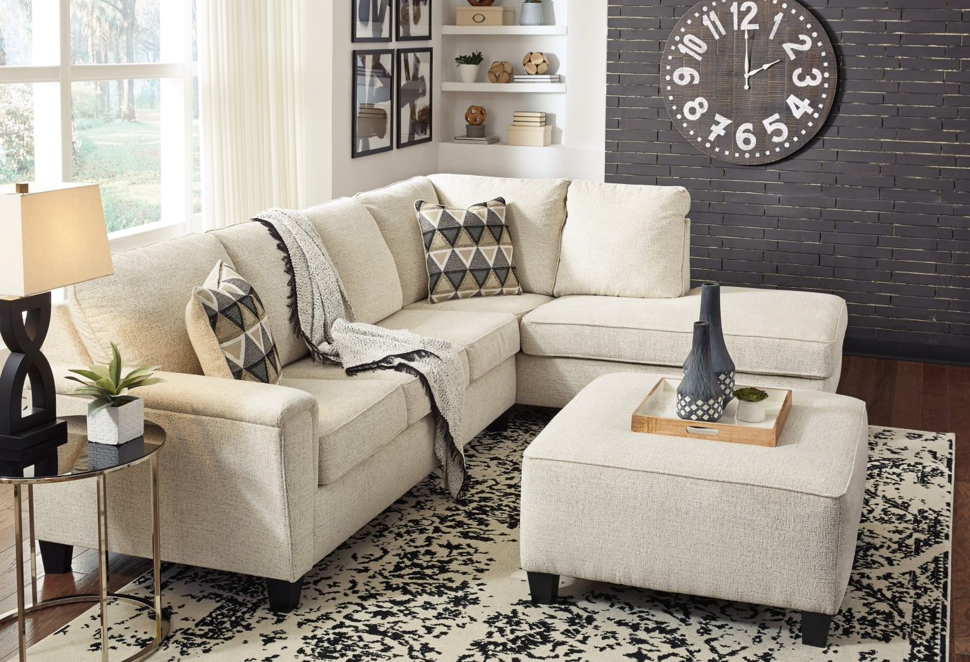 Abinger 2-Piece Sectional with Ottoman - PKG008215 - furniture place usa