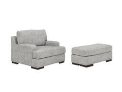 Mercado Chair and Ottoman - furniture place usa