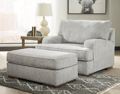 Mercado Chair and Ottoman - furniture place usa
