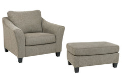 Barnesley Chair and Ottoman - furniture place usa