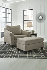 Barnesley Chair and Ottoman - furniture place usa