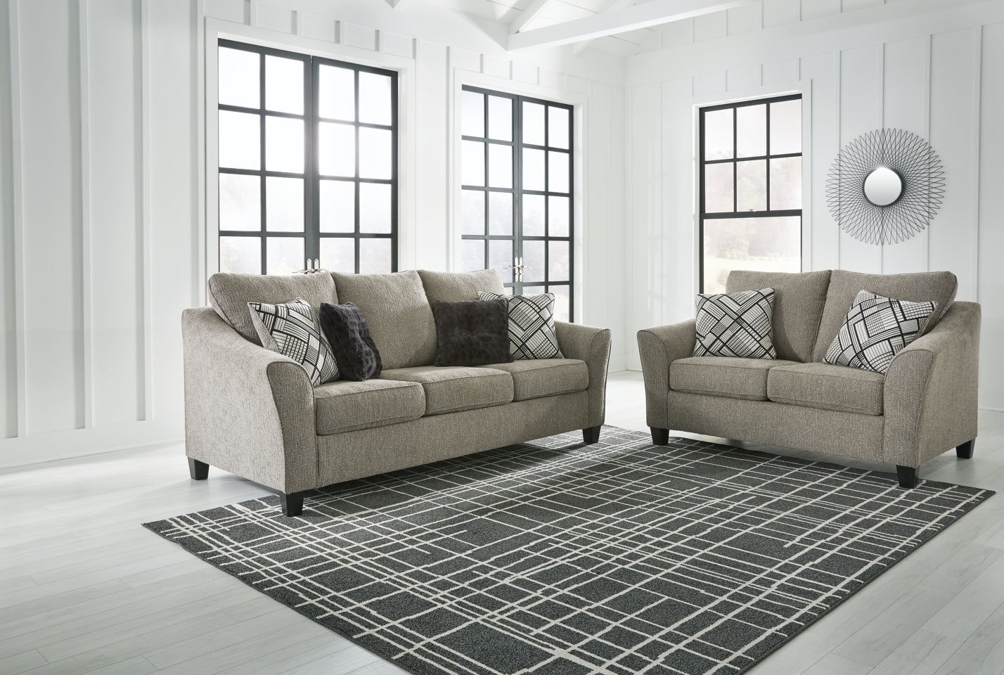 Barnesley Sofa and Loveseat - furniture place usa