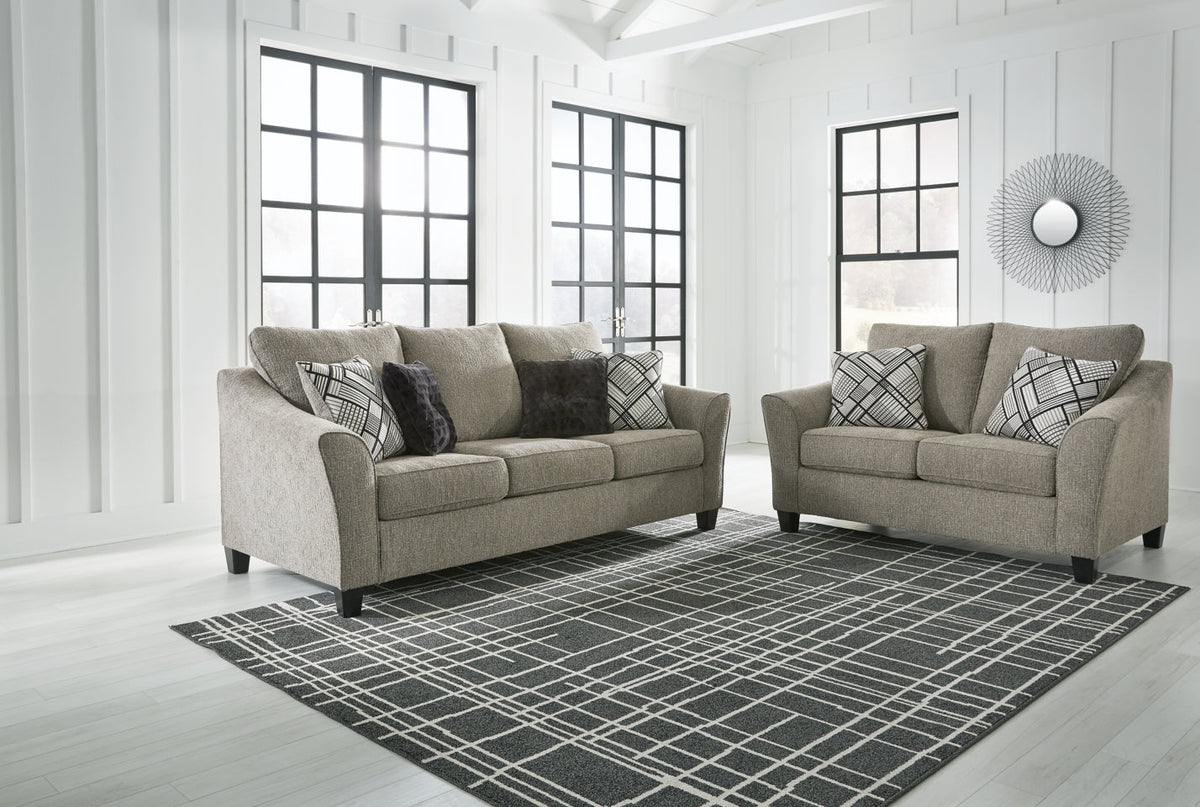 Barnesley Sofa and Loveseat - furniture place usa