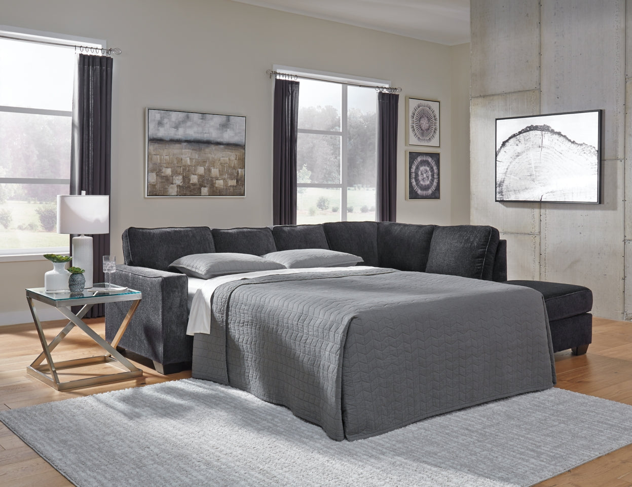 Altari 2-Piece Sleeper Sectional with Ottoman - PKG001813 - furniture place usa