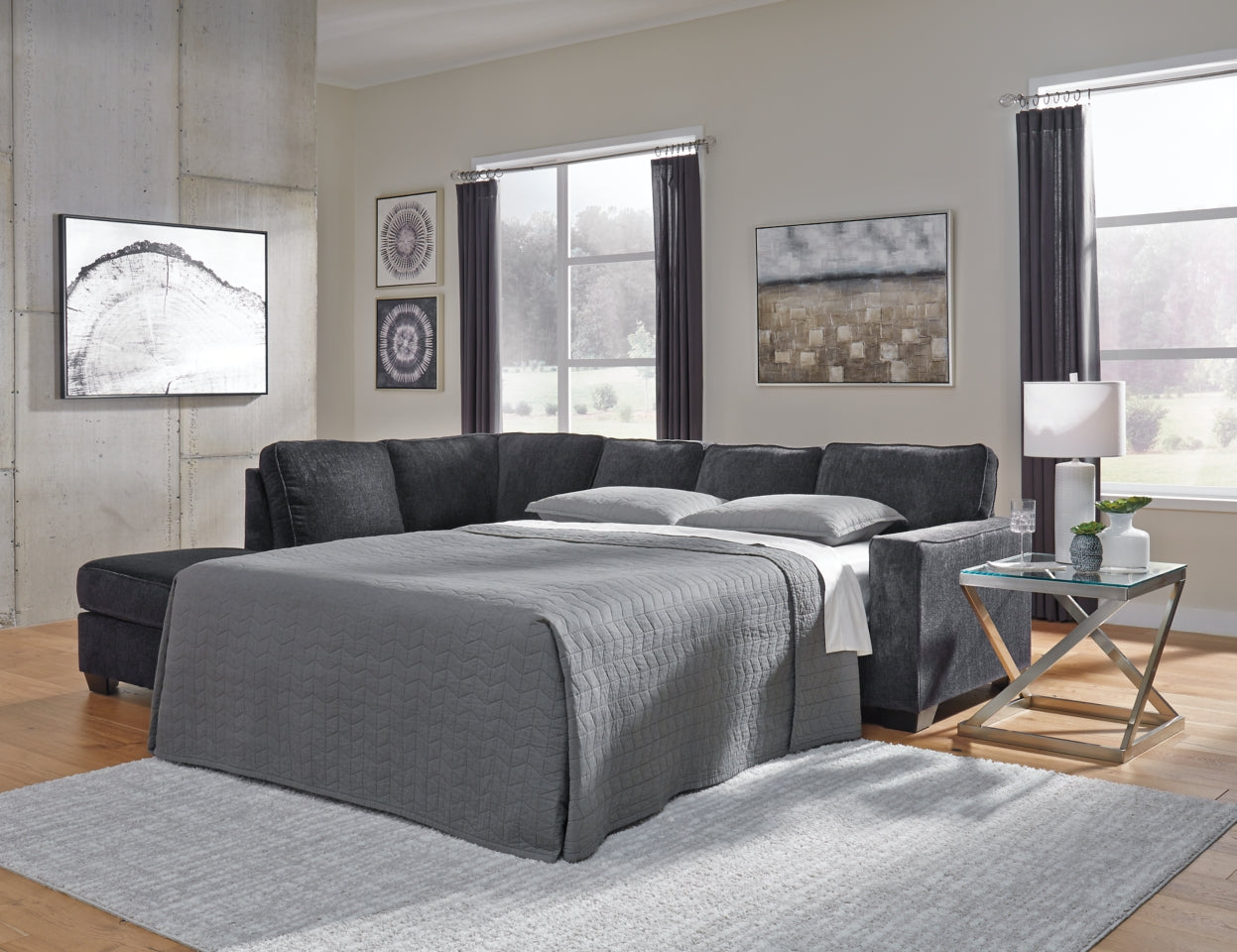 Altari 2-Piece Sleeper Sectional with Ottoman - PKG001807 - furniture place usa
