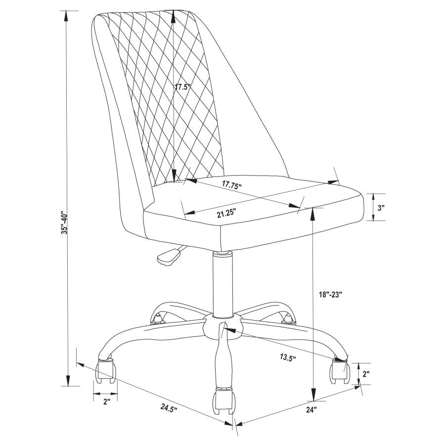 Althea Grey Office Chair - furniture place usa