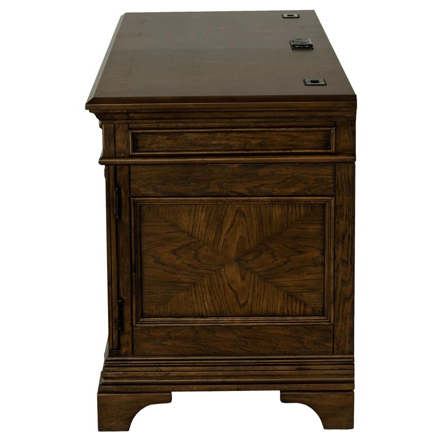Hartshill Brown Credenza Desk - furniture place usa