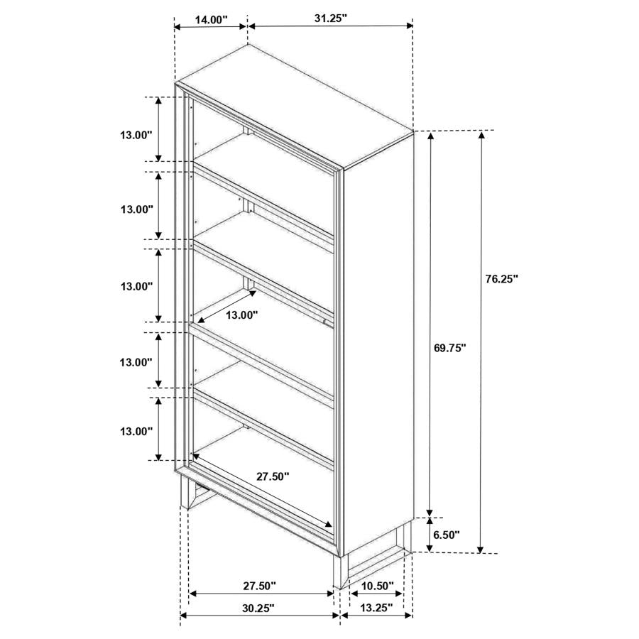 Marshall Brown Bookcase - furniture place usa