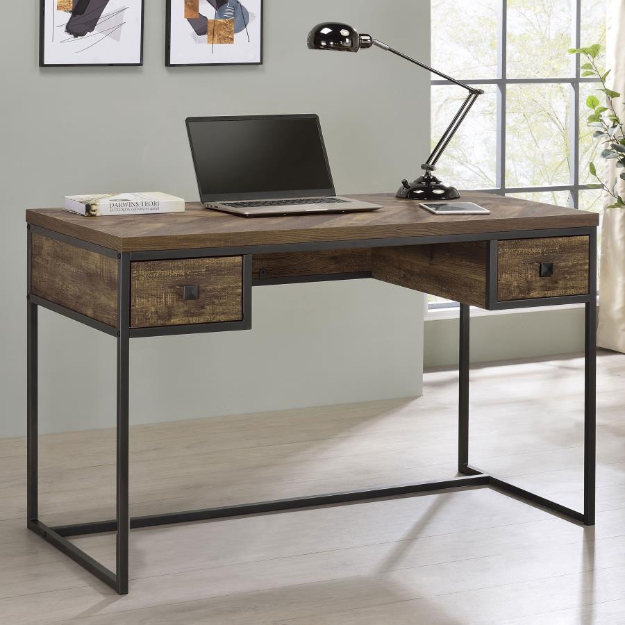 Millbrook Brown Writing Desk - furniture place usa