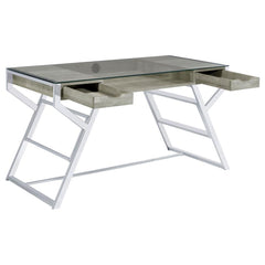 Emelle Grey Writing Desk - furniture place usa