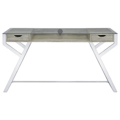 Emelle Grey Writing Desk - furniture place usa