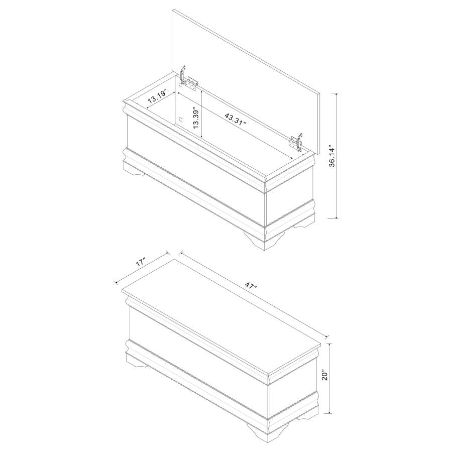 Pablo Brown Cedar Chest - furniture place usa