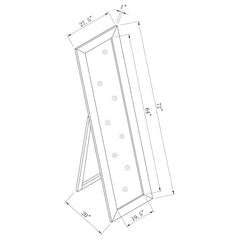 Toga Brown Standing Mirror - furniture place usa