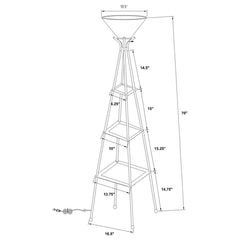 Gianni Black Floor Lamp - furniture place usa