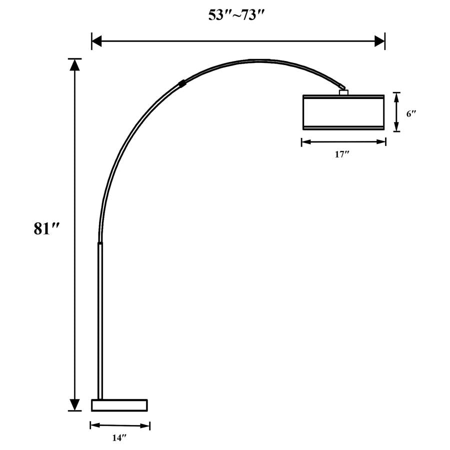 Kawke Black Floor Lamp - furniture place usa