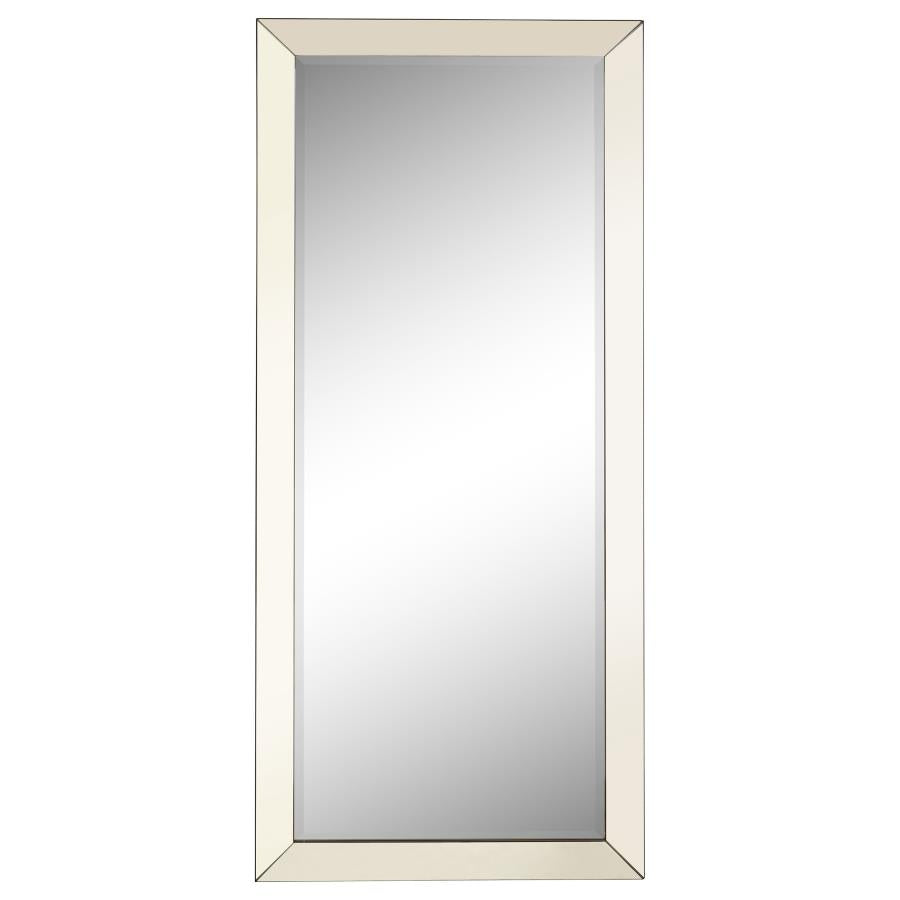 Barnett Silver Floor Mirror - furniture place usa