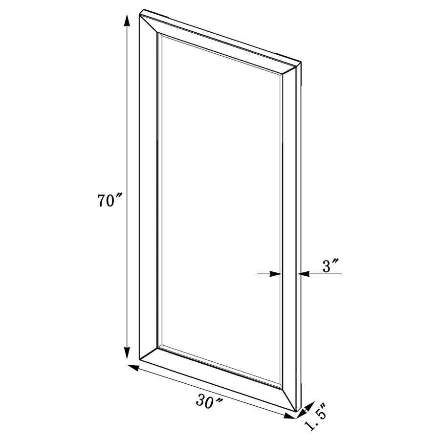 Barnett Silver Floor Mirror - furniture place usa